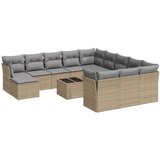 Maison Chic Seti vrtnega pohištva - Vrtna garnitura - Vrtni pohištvo set 13-delna z blazinami bež poli ratan, (21810088) | Shoptok.si