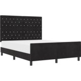 vidaXL Postelja Črna 140x190 cm Velur | Shoptok.si