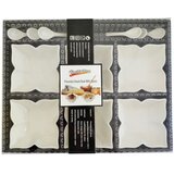  Set keramičkih činija sa kašićicama Četvrtaste, 6 komada Cene