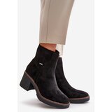 Boto Women's Heeled Boots Insulated Eco Suede Black Arkesia | Shoptok.si