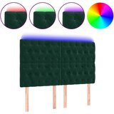  LED uzglavlje tamnozeleno 144x7x118/128 cm baršunasto | shoptok.hr