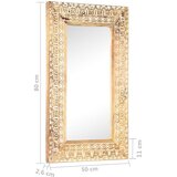  Ručno izrezbareno ogledalo 80 x 50 x 2,6 cm masivno drvo manga | Eponuda.com