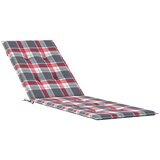 vidaXL Blazina za ležalnik rdeč karo vzorec (75+105)x50x4 cm, (20623516) | Shoptok.si