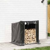  Stalak za drva za ogrjev s kišnom navlakom 100,5x100,5x110,5 cm | shoptok.hr