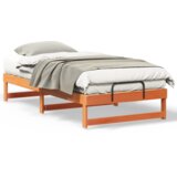  Konstrukcija postelje Rjava 75 x 190 cm Masivno borovo les, (5000125950) | Shoptok.si