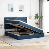  Krevet S LED lampica s uzglavljem Plava 180 x 200 cm tkanina | shoptok.hr