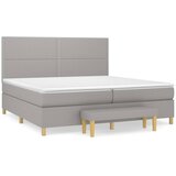  s oprugama i madracem svjetlosivi 200 x 200cm od tkanine | shoptok.hr