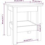  Stolić za kavu boja meda 35x35x40 cm od masivne borovine | shoptok.hr