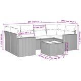  7-dijelni set vrtnih sofa od poliratana s jastucima bež | shoptok.hr