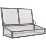 vidaXL Visoka greda z rastlinjakom 110x54x120 cm trden les jelke | Shoptok.si
