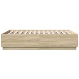 vidaXL Posteljni okvir sonoma hrast 120x190 cm inženirski les | Shoptok.si