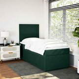 Box spring krevet s madracem tamnozeleni 90x190 cm baršunasti | shoptok.hr
