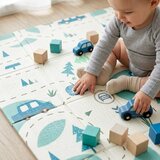 Petite&Mars Dvostrana podloga za igru Campy, Cars&Arabesca 130x200 cm | Shoptok.si