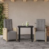 vidaXL 3-dijelni bistro set s jastucima bež od poliratana Cijene