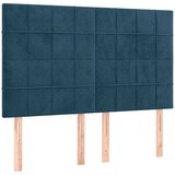  Okvir za krevet bez madraca tamnoplavi 140x190 cm baršunasti | shoptok.hr