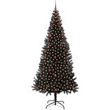 vidaXL Božično drevo med 300 LED z stojalom Črna 240 cm PVC | Shoptok.si