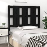  Uzglavlje za krevet crni 105,5 x 4 x 100 cm od masivne borovine | shoptok.hr