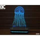Black Cut 3D lampa sa 9 različitih boja i daljinskim upravljačem - meduza ( A005 ) Cene
