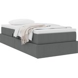  Krevet s madracem i skladištem Tamno siva 90 x 200 cm Poliester | shoptok.hr