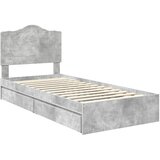  s od storage Betonski sivi 90 x 190 cm Konstruirano drvo | shoptok.hr