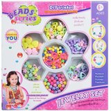 Magic Toys beads series: set za izdelavo nakita 300+ barvnih biserov v mešanih oblikah in barvah outlet | Shoptok.si
