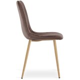 Lava stolica - tamnosmeđi baršun / noge od hrasta x 4 | shoptok.hr