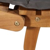  Ležaljka za sunčanje s jastukom masivno bagremovo drvo siva | shoptok.hr