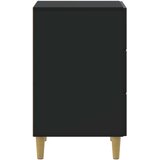 vidaXL Noćni ormar s ladicama Crna 43 x 41 x 66 5 cm Konstruirano drvo - Crna | shoptok.hr