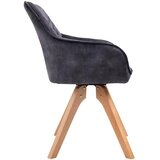 Livetastic Naslanjač Samt, Črna, Vrtljivo | Shoptok.si