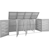  Lopa za 4 smetnjake 276,5x77,5x115,5 cm nerjaveče jeklo, (20753228) | Shoptok.si
