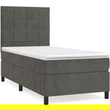 Maison Chic Box spring postelja - Vzmetna postelja z vzmetnico temno siva 80x200 cm žamet SL13287, (21890332) Cene