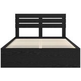 Okvir za krevet Crna 150 x 200 cm Čvrsto borovo drvo | shoptok.hr