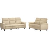  Set sofe 2 pcs Krem Tkanina - Krem 2-sjedalna (140 cm) + 3-sjedalna | shoptok.hr