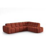 Micadoni Home opečnato oranžna kotna sedežna garnitura lisa | Shoptok.si