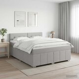  Boxspring krevet s madracem Svjetlosiva 140 x 190 cm Tkanina | shoptok.hr