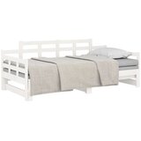  Dnevni ležaj na izvlačenje bijeli 2x(90x200)cm masivna borovina | shoptok.hr