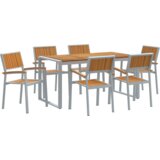  Set za blagovanje na otvorenom od 7 dijelova od akacije i metala | shoptok.hr