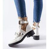 Gemre White ankle boots with cutouts Sperone | Shoptok.si
