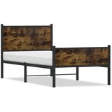 vidaXL Metalni okvir kreveta s uzglavljem i podnožjem 75 x 190 cm Cijene
