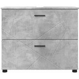 vidaXL Kopalniška omarica s predalom Betonsko siva 76.5 x 35 x 64 cm | Shoptok.si