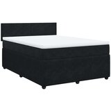 vidaXL Krevet s oprugama i madracem crni 140x200 cm baršunasti | shoptok.hr