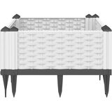  Vrtna sadilica s klinovima bijela 42,5 x 42,5 x 28,5 cm PP | shoptok.hr