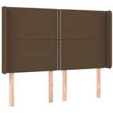  Uzglavlje tamnosmeđe 147x16x118/128 cm od tkanine | shoptok.hr