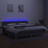  Box spring s madracem LED tamnosivi 200x200 cm tkanina | shoptok.hr
