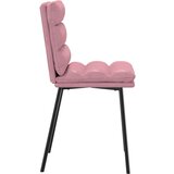  Jedilni stoli 2 kosa roza žamet, (21822431) | Shoptok.si
