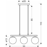 Candellux Lighting Bela/naravna viseča svetilka s steklenim senčilom Carrine – | Shoptok.si