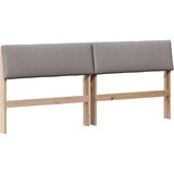  Tapecirani uzglavlje Sivo-smeđa 200 cm Čvrsto borovo drvo | shoptok.hr