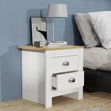 MID.YOU NOČNA OMARICA, bela, barve hrasta | Shoptok.si