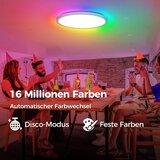Aphyni RGB LED stropna svetilka 24 W 30 cm z upravljanjem prek aplikacije | Shoptok.si