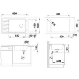 Blanco 524870 Elon XL 8 S pomivalno korito iz umetnega kamna | Shoptok.si